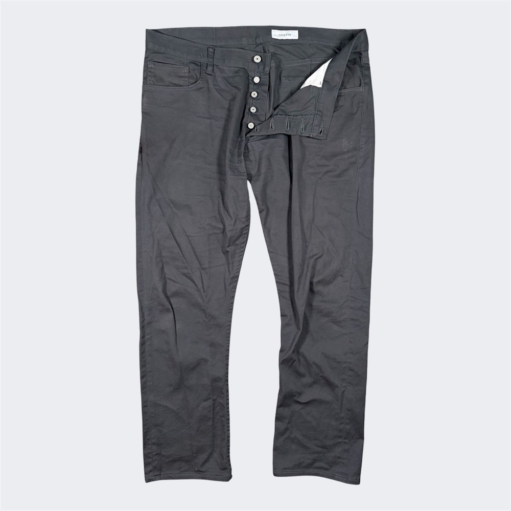 Gustin #1 Foundation American Chino Mens 40x31 Slim Fit Gray Button Fly USA Made